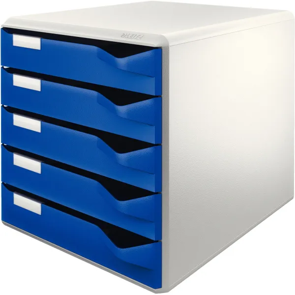 Leitz Post und Form Schubladenschrank blau/weiß