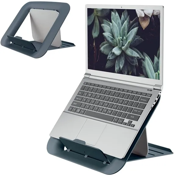 Leitz Ergo Cosy verstellbarer Laptopständer, 80 % recycelter Kunststoff Samtgrau
